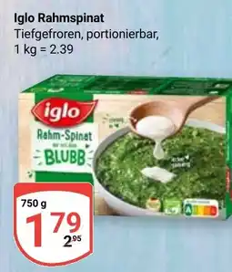 Globus Iglo Rahmspinat Angebot