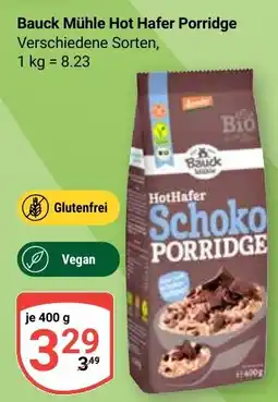 Globus Bauck Mühle Hot Hafer Porridge Angebot