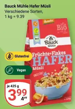 Globus Bauck Mühle Hafer Müsli Angebot