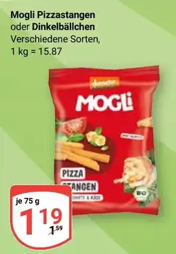 Globus Mogli Pizzastangen oder Dinkelbällchen Angebot