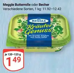 Globus Meggle Butterrolle oder Becher Angebot