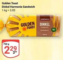 Globus Golden Toast Dinkel Harmonie Sandwich Angebot