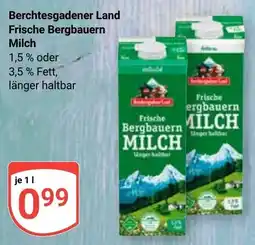 Globus Berchtesgadener Land Frische Bergbauern Milch Angebot