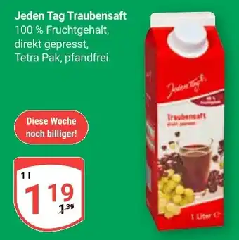 Globus Jeden Tag Traubensaft Angebot