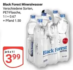 Globus Black Forest Mineralwasser Angebot