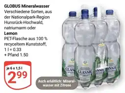 Globus GLOBUS Mineralwasser oder Lemon Angebot