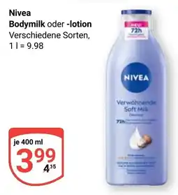 Globus Nivea Bodymilk oder -lotion Angebot