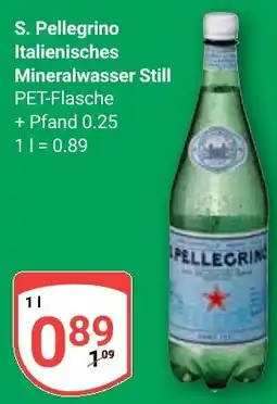 Globus S. Pellegrino Italienisches Mineralwasser Still Angebot