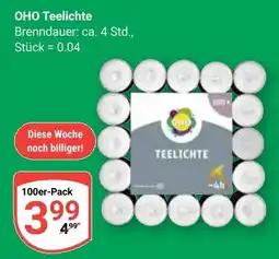 Globus OHO Teelichte Angebot