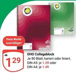 Globus OHO Collegeblock Angebot