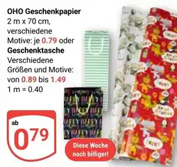 Globus OHO Geschenkpapier oder Geschenktasche Angebot