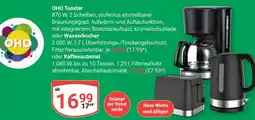 Globus OHO Toaster oder Wasserkocher oder Kaffeeautomat Angebot