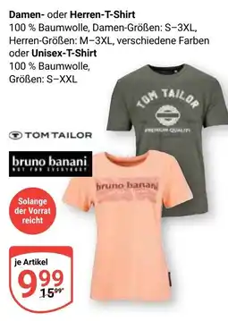 Globus TOM TAILOR/ bruno banani Damen oder Herren-T-Shirt Angebot