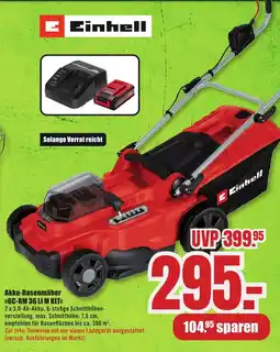 B1 Discount Baumarkt Einhell Akku-Rasenmäher GC-RM 36 LI M KIT Angebot