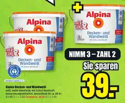 B1 Discount Baumarkt Alpina Decken- und Wandweiß Angebot