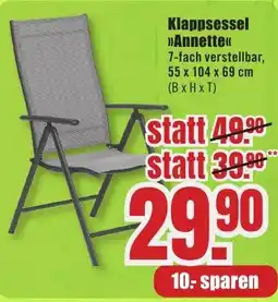 B1 Discount Baumarkt Klappsessel Annette Angebot