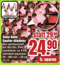 B1 Discount Baumarkt Solar-Deko- Spalier Blumen Angebot
