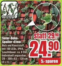 B1 Discount Baumarkt Solar-Deko- Spalier Efeu Angebot