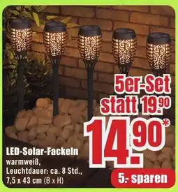 B1 Discount Baumarkt LED-Solar-Fackeln Angebot