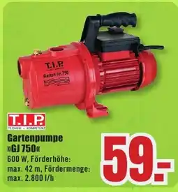 B1 Discount Baumarkt T.I.P Gartenpumpe GJ 750 Angebot
