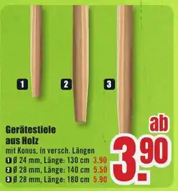 B1 Discount Baumarkt Gerätestiele aus Holz Angebot