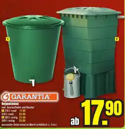 B1 Discount Baumarkt GARANTIA Regentonne Angebot