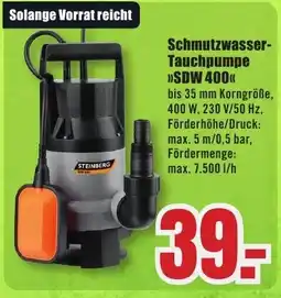B1 Discount Baumarkt Schmutzwasser- Tauchpumpe SDW 400 Angebot