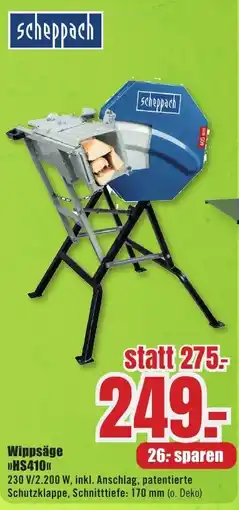 B1 Discount Baumarkt Scheppach Wippsäge HS410 Angebot