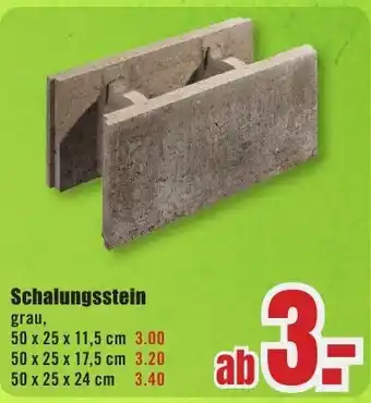 B1 Discount Baumarkt Schalungsstein Angebot