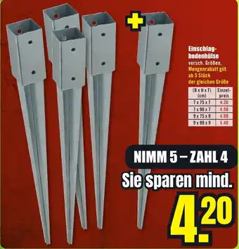 B1 Discount Baumarkt Einschlagbodenhülse Angebot