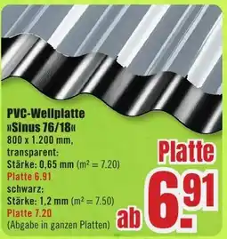 B1 Discount Baumarkt PVC-Wellplatte Sinus 76/18 Angebot