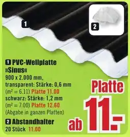 B1 Discount Baumarkt PVC-Wellplatte Sinus Angebot