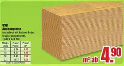 B1 Discount Baumarkt OSB Ausbauplatte Angebot