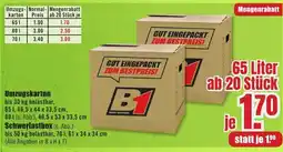B1 Discount Baumarkt Umzugskarton Angebot