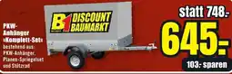 B1 Discount Baumarkt PKW- Anhänger Komplett-Set Angebot