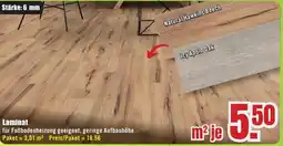 B1 Discount Baumarkt Laminat für Fußbodenheizung geeignet, geringe Aufbauhöhe Angebot