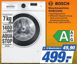 K+B Expert BOSCH Waschmaschine WGE02490 Angebot