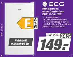 K+B Expert ECG Kühlschrank ohne Gefrierfach ERT 10861 WE Angebot