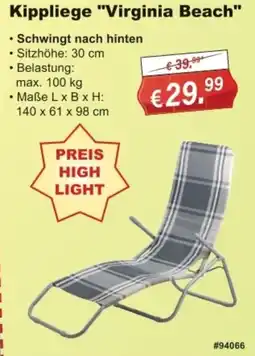 Stabilo Fachmarkt Kippliege "Virginia Beach" Angebot