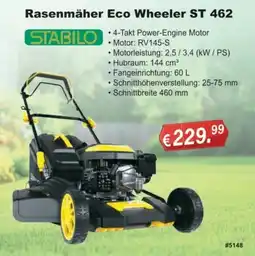 Stabilo Fachmarkt STABILO Rasenmäher Eco Wheeler ST 462 Angebot