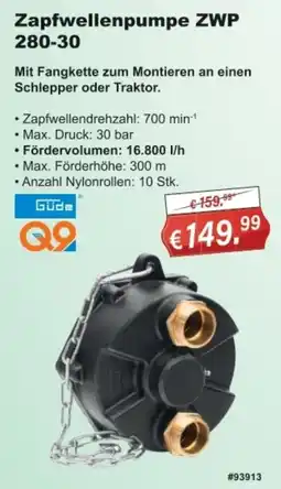 Stabilo Fachmarkt Güde Zapfwellenpumpe ZWP 280-30 Angebot