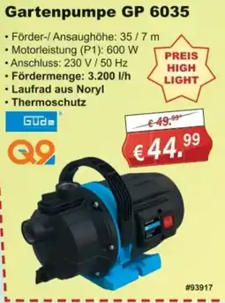 Stabilo Fachmarkt Güde Gartenpumpe GP 6035 Angebot