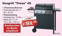Stabilo Fachmarkt Gasgrill "Texas" 4X Angebot