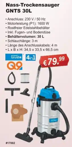 Stabilo Fachmarkt Güde Nass-Trockensauger GNTS 30L Angebot