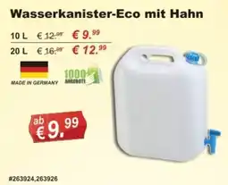 Stabilo Fachmarkt Wasserkanister-Eco mit Hahn Angebot