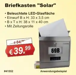 Stabilo Fachmarkt Briefkasten "Solar" Angebot