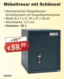Stabilo Fachmarkt Möbeltresor mit Schlüssel Angebot