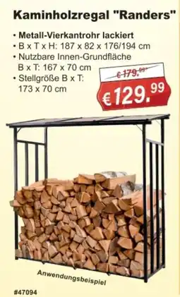 Stabilo Fachmarkt Kaminholzregal "Randers" Angebot