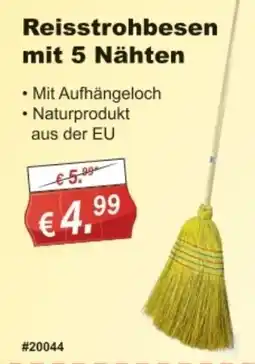 Stabilo Fachmarkt Reisstrohbesen mit 5 Nähten Angebot