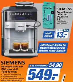 K+B Expert SIEMENS Kaffeevollautomat EQ6 plus s300 TE653501DE Angebot